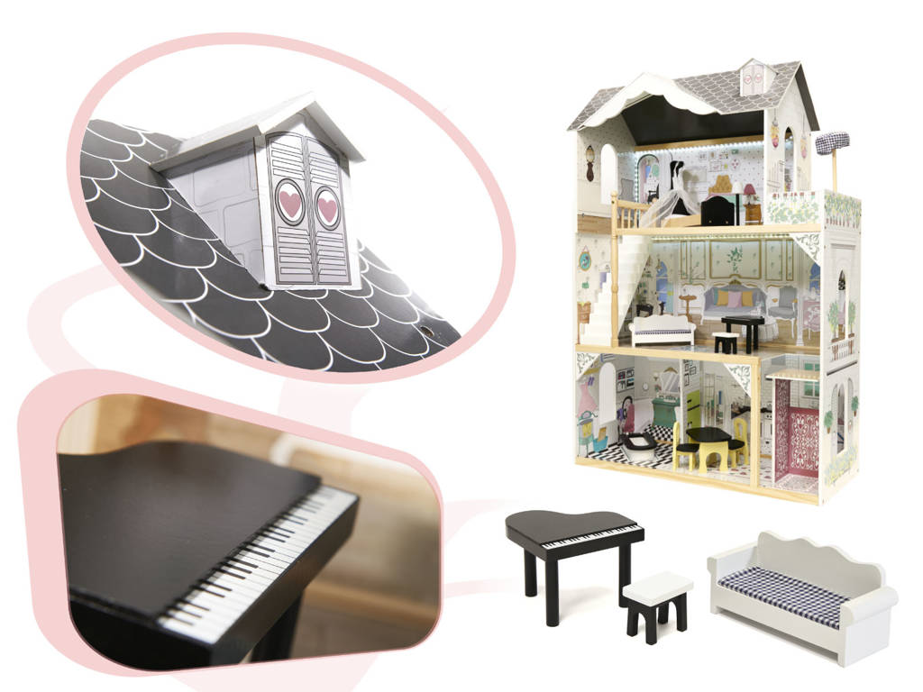 Кукольный домик Wonder Toy Наоми + освещение, WTdIK6487