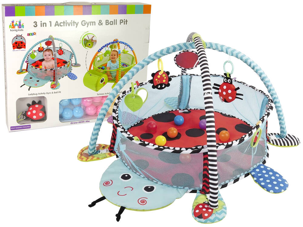 Развивающий коврик-манеж Wonder Toy Божья коровка, 10006