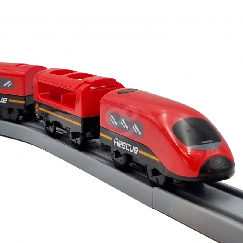 Автомобильный трек Woopie Пожарный электропоезд 92 эл., 41526