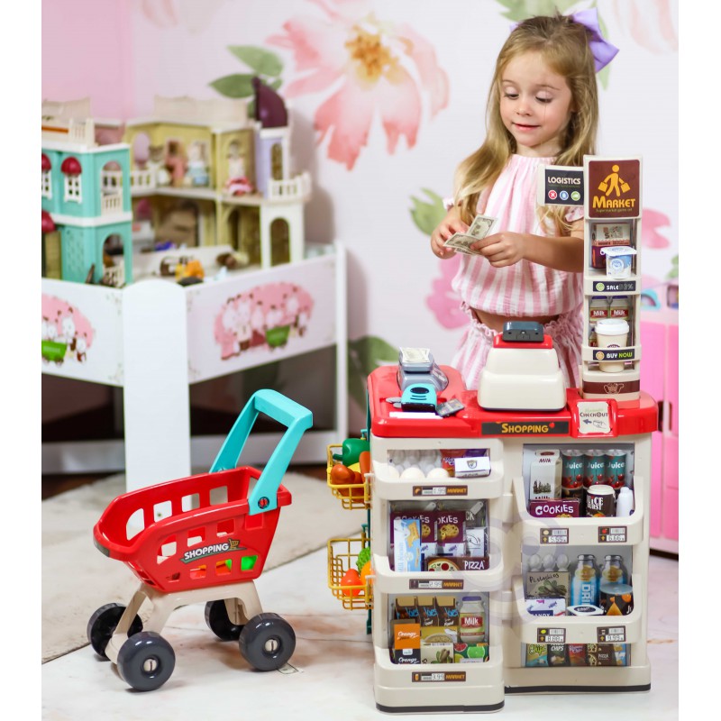 Игровой набор Woopie Супермаркет с кассовым аппаратом и тележкой 48 аксес., 29979