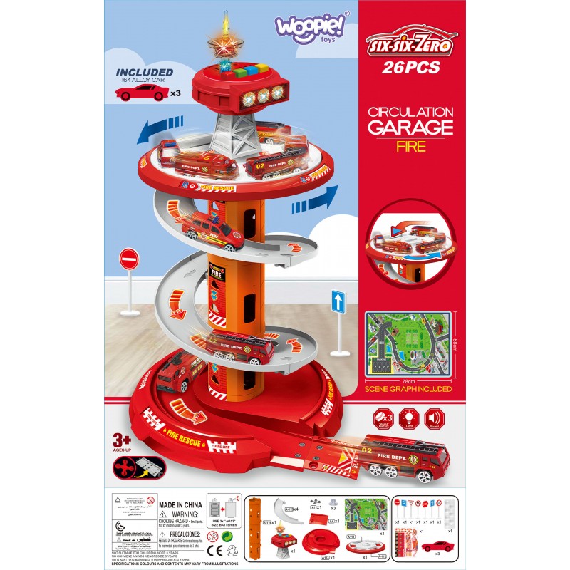 Паркинг для машин Woopie Пожарная охрана 26 эл., 40369