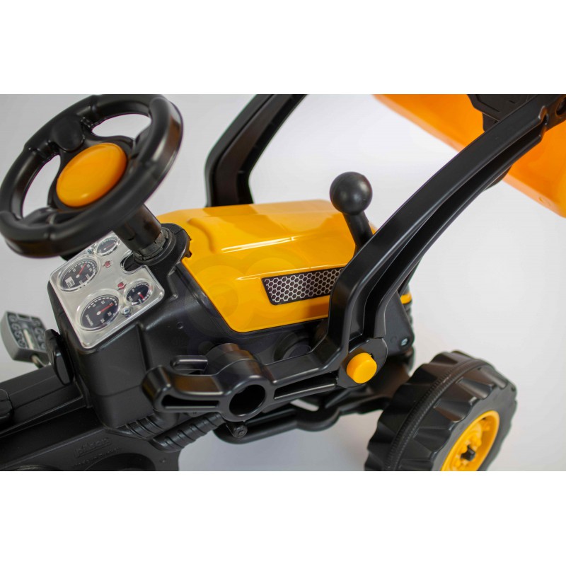 Педальный трактор с ковшом Woopie MaxTrac желтый, 28415