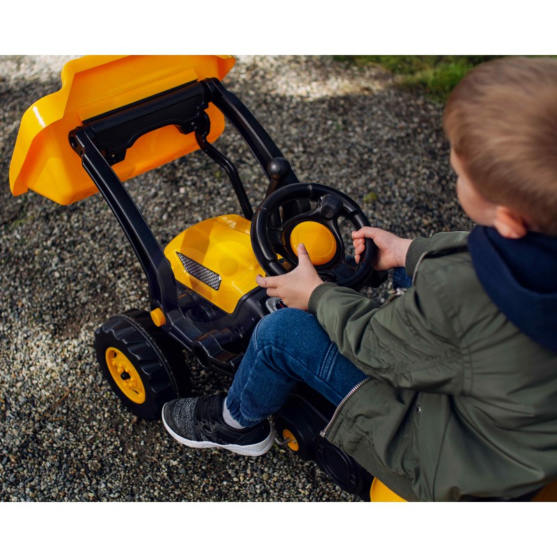 Педальный трактор с ковшом Woopie MaxTrac желтый, 28415