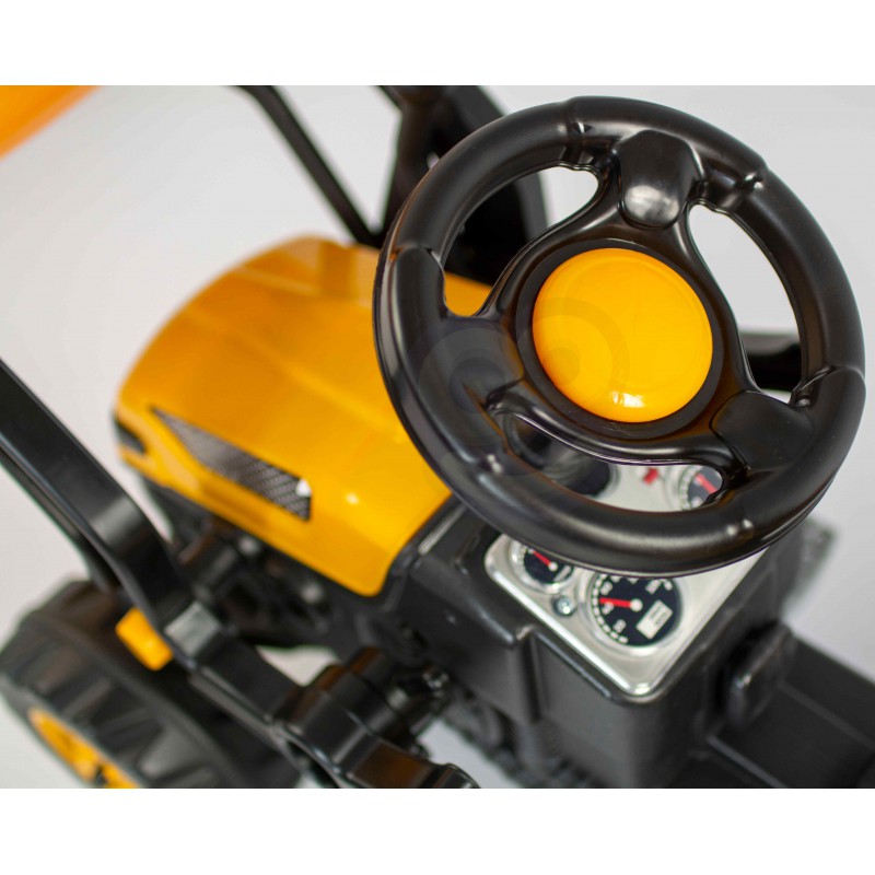 Педальный трактор с ковшом Woopie MaxTrac желтый, 28415