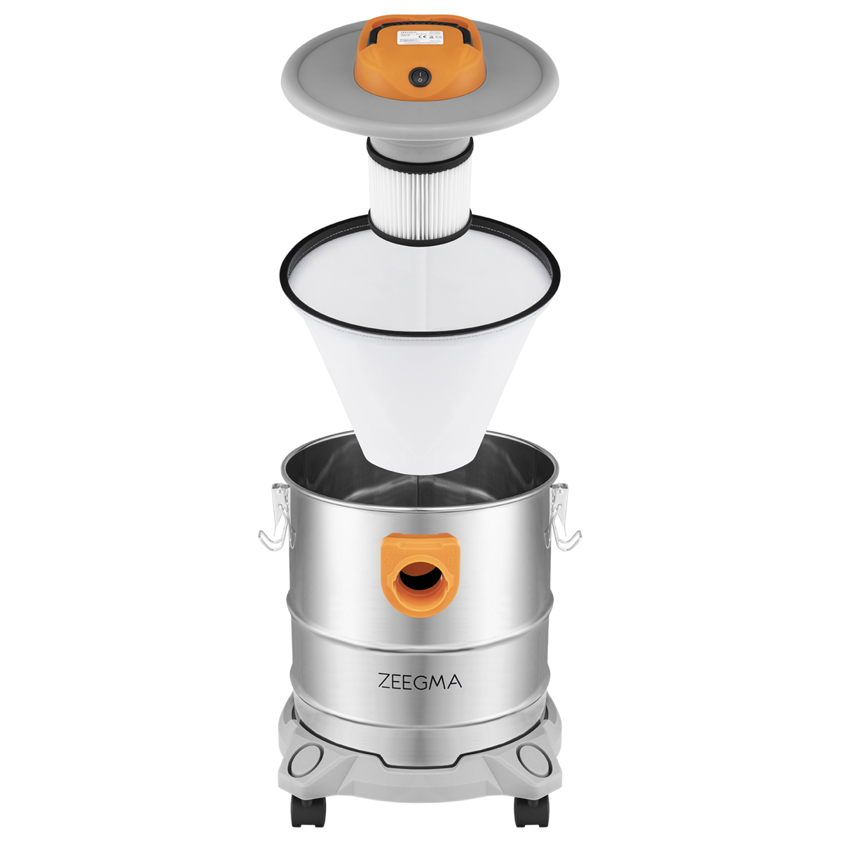 Промышленный пылесос Zeegma Zonder Pro Ash Silver, 4414